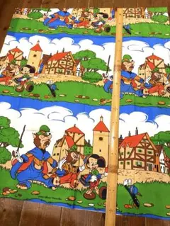 レア！USAヴィンテージシーツ　美品　ピノキオ　 約140cm x 80cm