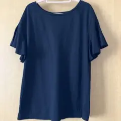 GALLARDAGALANTE NAVY 黒 フリル袖 Tシャツ
