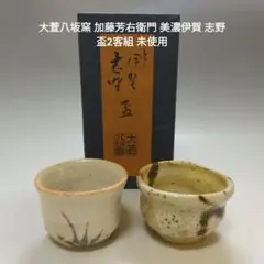 クマメ　志野焼　八坂窯　加藤十右衛門造　銘々皿　八客　共箱　V　7460 image4403.JPG