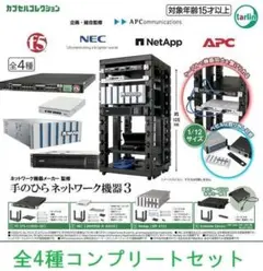 ネットワーク機器メーカー監修手のひらネットワーク機器3 全4種セット　ガチャ.