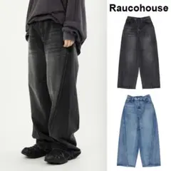 【Raucohouse】All brush curve denim pants