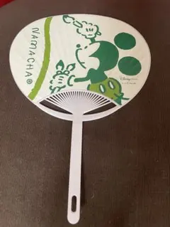 うちわ　生茶　 ディズニー ミッキーマウス 長場雄