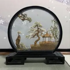 中国工芸品　コルク彫刻