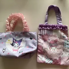 サンリオ　マイメロ　クロミ　ミニバッグ　くじ　トートバッグ