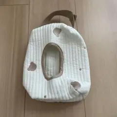 おむつポーチ ホワイト ベアモチーフ