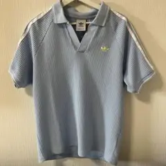 adidas ライトブルーポロシャツ S