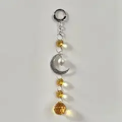 ハンドメイド 三日月のサンキャッチャー イエロー