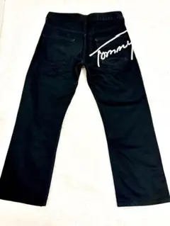 【Tommy】トミー 刺繍デザイン ルーズストレートパンツ