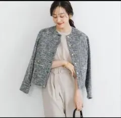 ツイードノーカラージャケット アーバンリサーチ