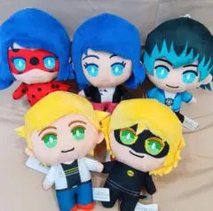 ミラキュラス レディバグ＆シャノワール デフォルメぬいぐるみ　全5種セット