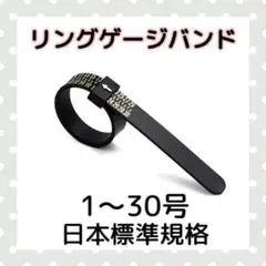 リングゲージベルト 指輪 サイズ 号数 計測 1~30号 日本標準規格 ブラック