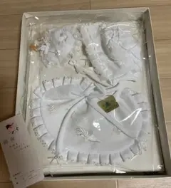 お宮参り　ベビースタイ　セット　女の子　ホワイト