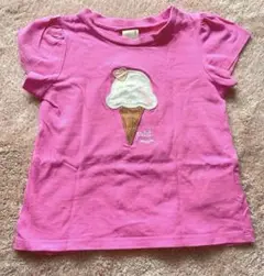 petit main ピンク アイスクリーム Tシャツ 100