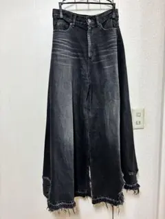 ミハラヤスヒロ　ダメージデニムパンツ　スカート