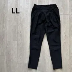 ブラック 黒 サルエルパンツ テーパードパンツ ゴムウエスト 大きいサイズ LL