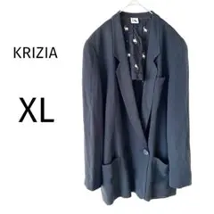 KRIZIA テーラードジャケット ダブルブレスト レディース 大きめ XL