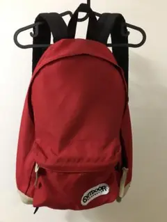 OUTDOOR 赤リュック フロントポケット付き