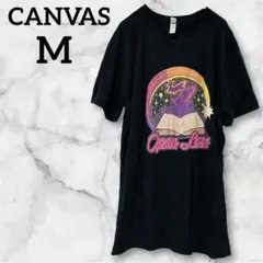 レア✨CANVAS 【M】　Tシャツ M 黒　Open Late 半袖カットソー