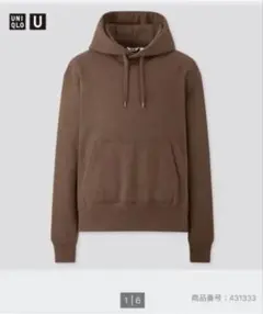 UNIQLO U ダークブラウン プルオーバーパーカー XL