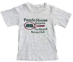 90s panda house グラフィックプリント フロントロゴ tシャツ