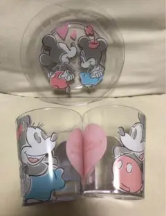 ミッキー&ミニーお皿とコップセット