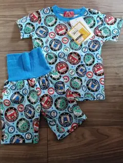 ★新品タグ付 ★ でんたま 腹巻き付きパジャマ 90 メッシュパジャマ