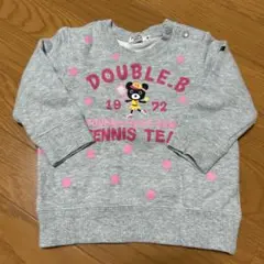 DOUBLE.B テニス　スウェット 80 トレーナー ダブルビー　グレー