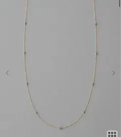 【ete】 k18PG グレイン セミロング ネックレス　60cm レア K18YG e_Grain セミロング ネックレス（261098） ｜ women