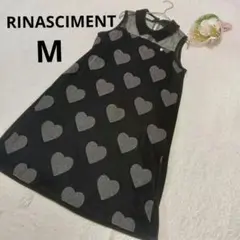 ★RINASCIMENT リナシメント ノースリーブワンピース 膝丈 黒/M