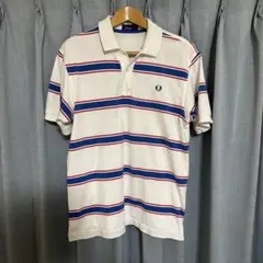 FRED PERRY ストライプ ポロシャツ M