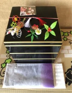 三段重 黒 金縁 おせち お重
