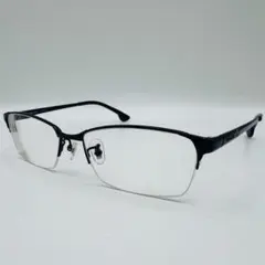 【美品】　POLICE ポリス　ハーフリム　軽量　メガネ　チタニウム　度入り