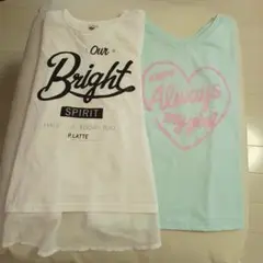 Pink latte　ピンクラテ　カットソー　Tシャツ　セット　140