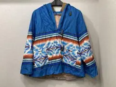 ポンチョ レディース　フード L ネイティブ柄 ポリエステル