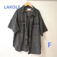 LAKOLE 【美品】ヴィンテージ風 デニムシャツ オーバーサイズ 人気 ゆる