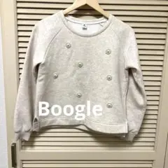 Boogie パール装飾 ベージュ トレーナー　24