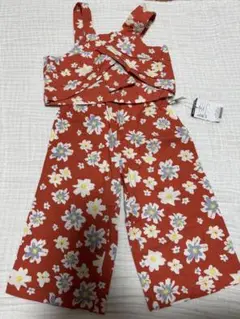 【新品】花柄セットアップ100cm