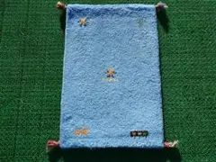 60×40cm　ギャッベ　ペルシャ絨毯　手織り