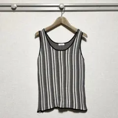 【美品】LOWRYS FARM(ローリーズファーム)柄サマーニットタンクトップ