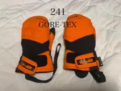 【美品】GORE-TEX ミトン 241 オレンジ/黒