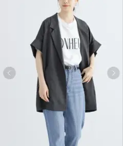 URBAN RESEARCH ハーフスリーブジャケット　チャコール
