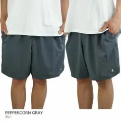 新品LチャコールハーフパンツチャンピオンCHAMPIONトレーニングショーツ