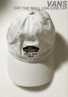 VANS キャップ OFF THE WALL USA LOW CAP ホワイト