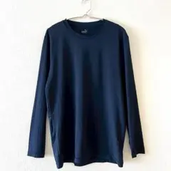 ☆【プーマ】ロングTシャツ プリントロゴ クルーネック スポーティー 長袖 L