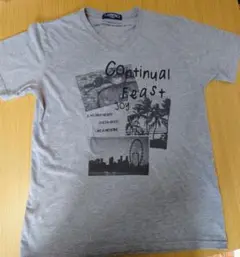 グレー グラフィックプリント Tシャツ美品