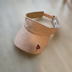 JUN ROPE ジュン&ロペ オレンジストライプ バイザー