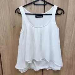 CECIL McBEE ホワイト ノースリーブ トップス M