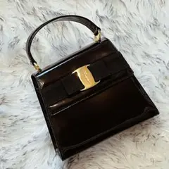 美品 Salvatore Ferragamo ヴァラ ハンドバッグ