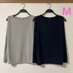 ユニクロ クレープジャージーT（ノースリーブ）M ２枚セット