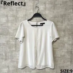 日本製【Reflect】半袖シフォンブラウス　オフィスカジュアル　9